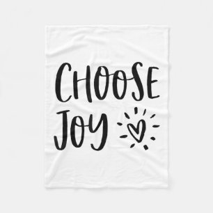 Kies vreugde geluk hart inspirerend motiverend fleece deken
