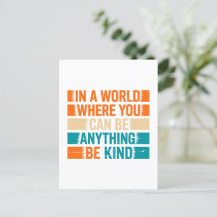 Kies vriendelijkheid - Inspirerend typografie Briefkaart