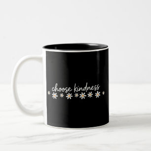 Kies Vriendelijkheid Inspirerende Motiverende Lera Tweekleurige Koffiemok