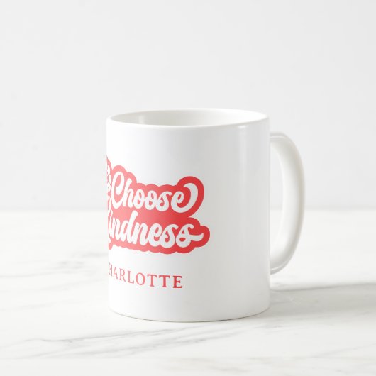 Kies vriendelijkheid - retro-name Mok (Voorkant rechts)