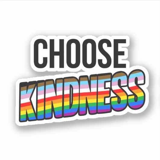 Kies Vriendelijkheid Sticker (Voorkant)