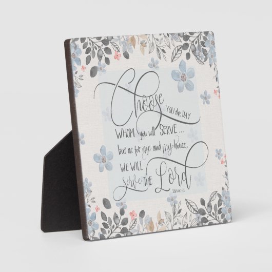 Kies wie u dient - Joshua 24:15 Fotoplaat (Voorkant)