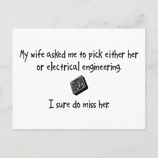Kies Wife of Electrical Engineering Briefkaart (Voorkant)