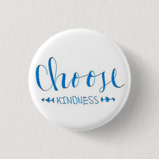 Kies Witte Button Kindness (Voorkant)