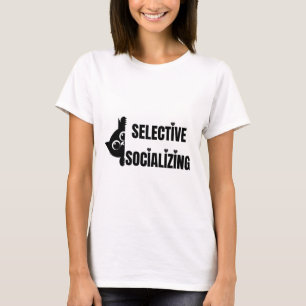 Kieskeurige Socialiserende Kat - Sarcasische Intro T-shirt