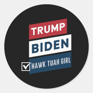 Kieskuiken Tuah Meisje Vs Trump Biden Politieke Ve Ronde Sticker