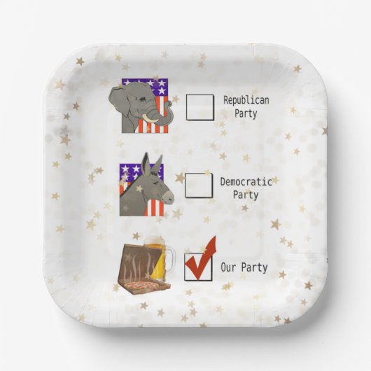 Kiespartijfonds Papieren Bordje (Voorkant)