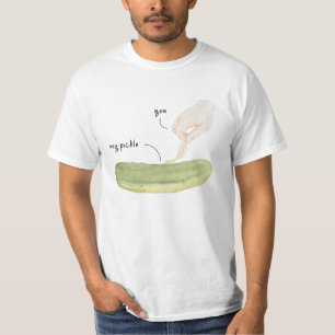Kietel Mijn Pickle Grappige Waterverf Kunst T-shirt