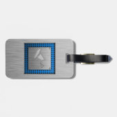 Kieuwd metaalvormig wakeboarder bagagelabel (Achterkant horizontaal)