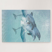 Kieuwdolfijnen Nautische Waterverf Legpuzzel (Horizontaal)