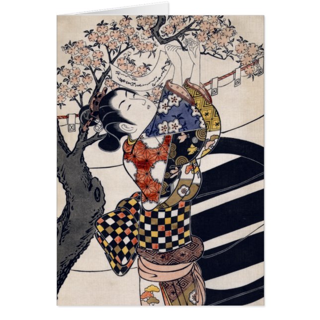 Kieuwen op een kersenboom, Ishikawa Toyonobu (Voorkant)