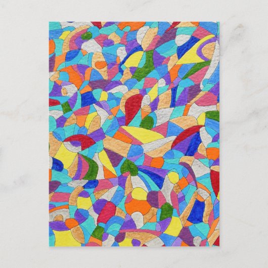 Kieuwen op een strand briefkaart (Voorkant)