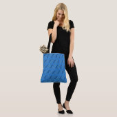 Kieuwen van blauwe Canvas tas (Op model)