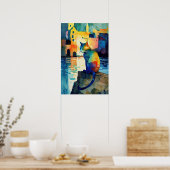 Kieuwkat: mousserend water en trilkleurstoffen poster (Keuken)