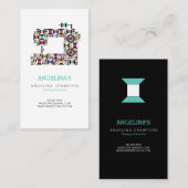 Kieuwpatroon voor naaimachine visitekaartje (Voorkant / Achterkant)