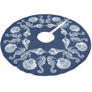 Kieuwtapespiegels Witte blauwe borstelpels Kerstboom Rok