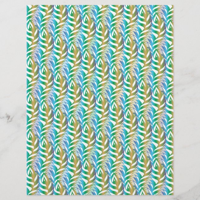 Kieuwturquoise leuk vetherpatroon. (Voorkant)