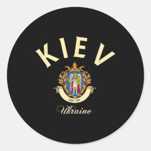 Kiev Oekraine Cadeaus Thuisland Vakantie Reis Souv Ronde Sticker