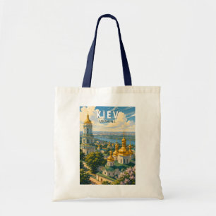 Kiev Oekraïne Illustratie Reizen Kunst Vintage Tote Bag