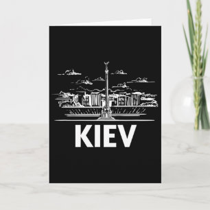 Kiev Oekraine Stadssilhouet Overzicht Schets Kaart