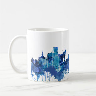 Kiev Ukraine Skyline Blue Koffiemok