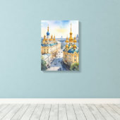 Kiev waterverf kunst canvas afdruk (Insitu (Houten vloer))