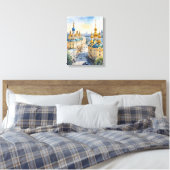 Kiev waterverf kunst canvas afdruk (Insitu (Slaapkamer))