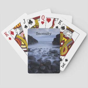 Kiezels en stenen langs de zeekust pokerkaarten