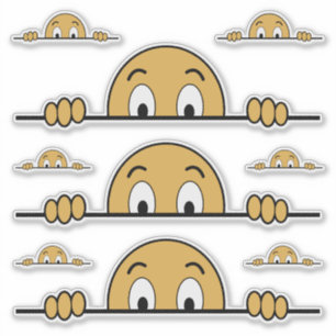 Kiezen van Cartoon gezichtsveld Sticker