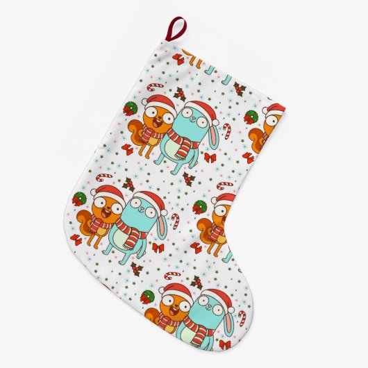 Kiff and Barry Holiday Grote Kerstsok (Voorkant (Hangend))