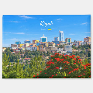 Kigali, Rwanda - Moderne Stadsgezicht Skyline Magneet