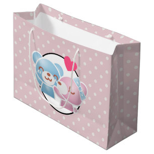 KIhet Beer op Polka Dots Cute en Kawaii Groot Cadeauzakje