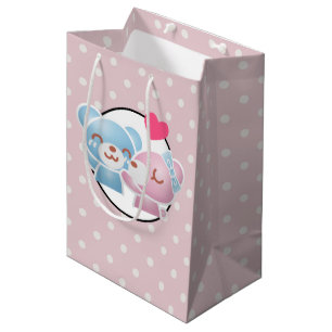 KIhet Beer op Polka Dots Cute en Kawaii Medium Cadeauzakje