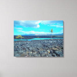 Kiholo Bay veroverde schilderachtig uitzicht op Ha Canvas Afdruk