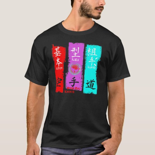 Kihon Kata Kumite - Wado Ryu Karate T-Shirt (Voorkant)