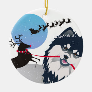 KIITOS PÈRE NOËL - Ornement en porcelaine lapon