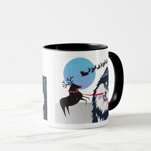 KIITOS SANTA- Finse Mok-kies stijl Lapphund Mok (Voorkant rechts)