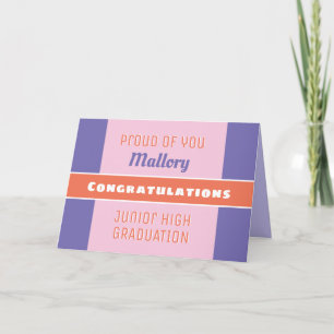 Kijk! Aangepaste Junior High afstuderen kaart! Kaart