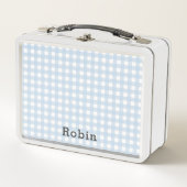 kijk aangepaste naam met Blue Gingham (Voorkant)