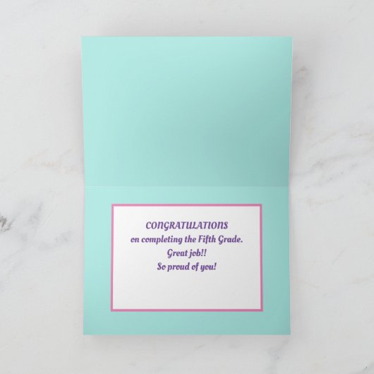 Kijk! Aangepaste voltooiingskaart van de vijfde gr Kaart (Binnen)