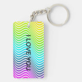 Kijk altijd naar de heldere kant van het leven sleutelhanger (achterkant)