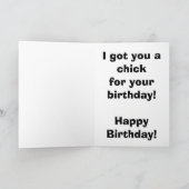 Kijk Chick Birthday Kaart (Binnen)
