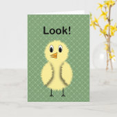 Kijk Chick Birthday Kaart (Gele Bloem)