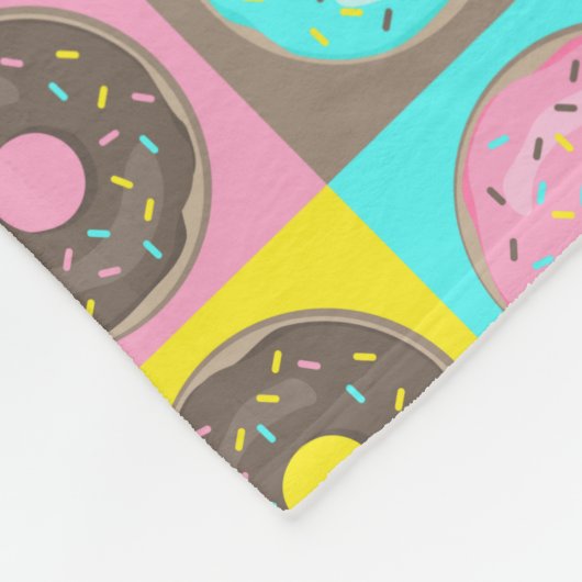 Kijk de Donuts uit! Fleece Deken (Hoek)