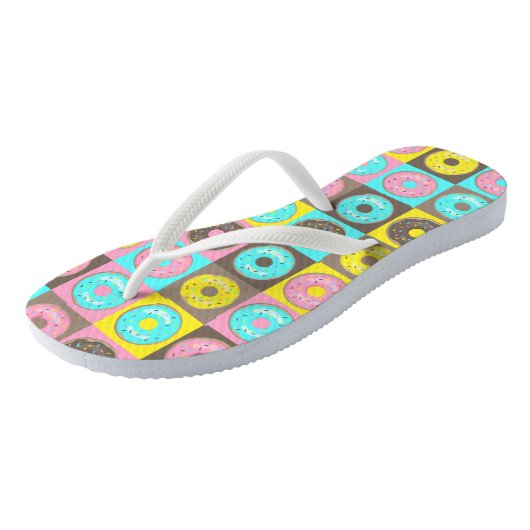 Kijk de Donuts uit! Teenslippers (Schuin)