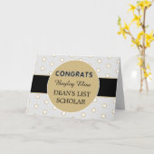Kijk! DEAN'S LIST Scholar-congratkaart Kaart (Gele Bloem)
