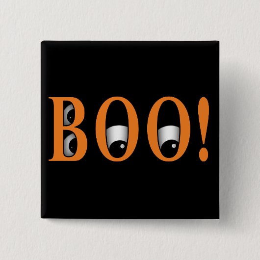 Kijk een BOE! Halloween Ogen Vierkante Button 5,1 Cm (Voorkant)