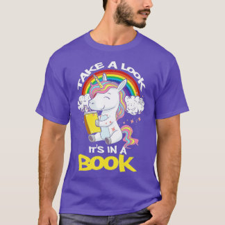 Kijk eens in een boek regenboogontleding t-shirt