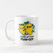 Kijk eens naar dat Man-go Funny Fruit Pun Koffiemok (Links)