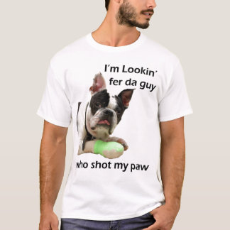Kijk eens naar de man... die mijn paw heeft neerge t-shirt